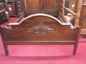 Footboard on Walnut Victorian Bed 