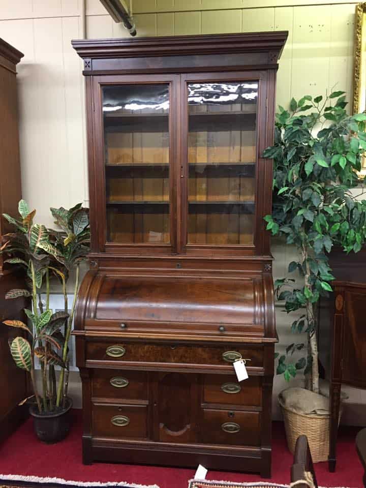 Antique Cylinder Roll Top Desk