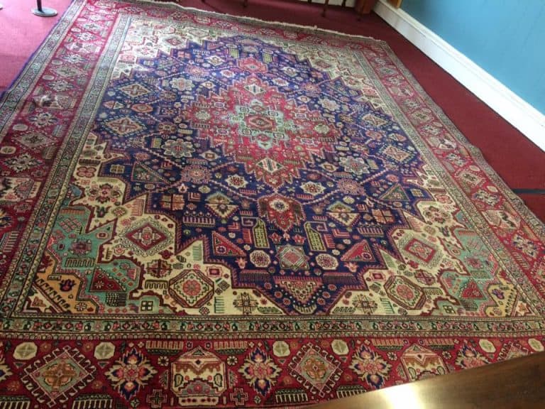 Old Persian Rug, Vintage Tabriz Rug - Image 12