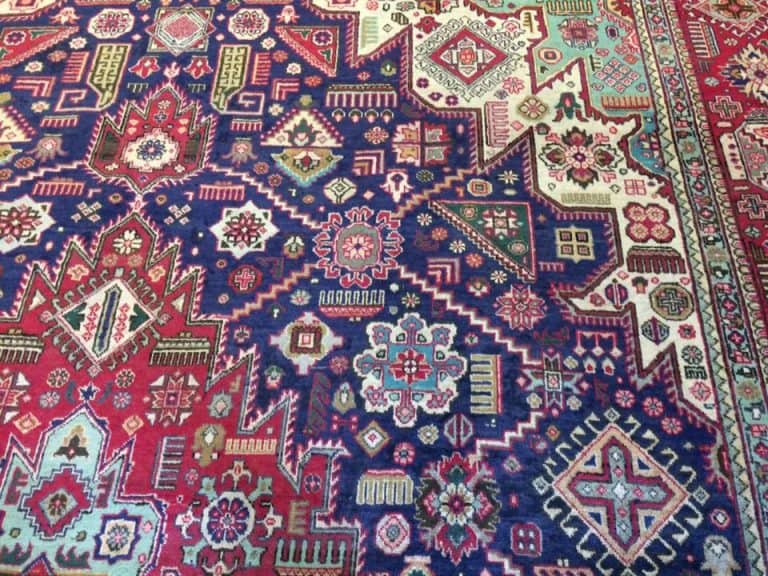 Old Persian Rug, Vintage Tabriz Rug - Image 6