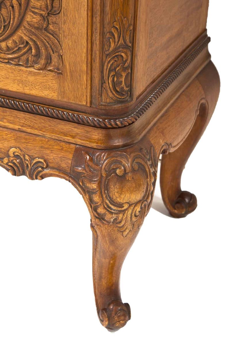 Antique Fruitwood Art Nouveau Cabinet