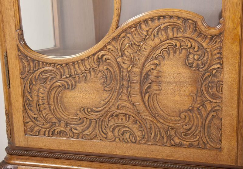 Antique Fruitwood Art Nouveau Cabinet