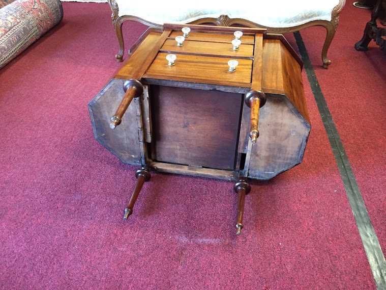 antique mahogany sewing cabinet