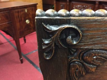 Oak Antique Carved Bench Settee "Sold" - Image 6