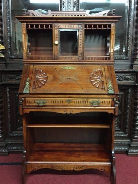 Victorian Birch Secretary Desk