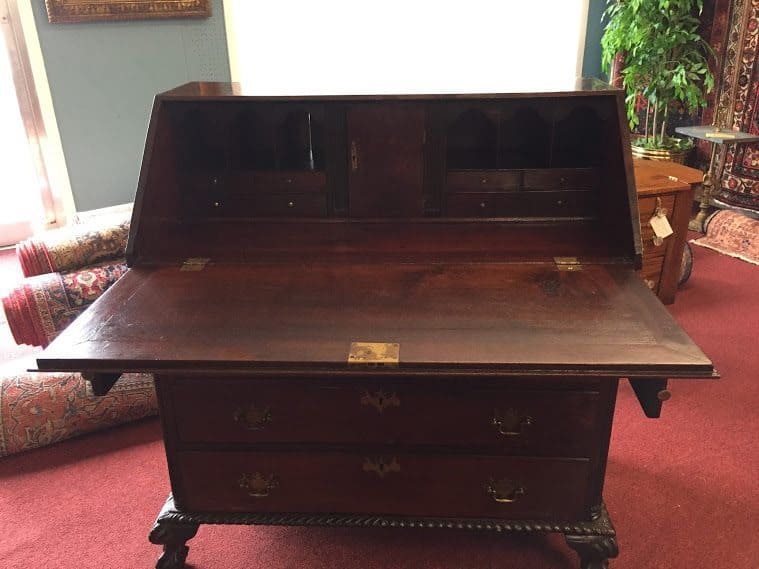 Chippendale Antique Secretary Desk Mahogany Sold Bohemian S