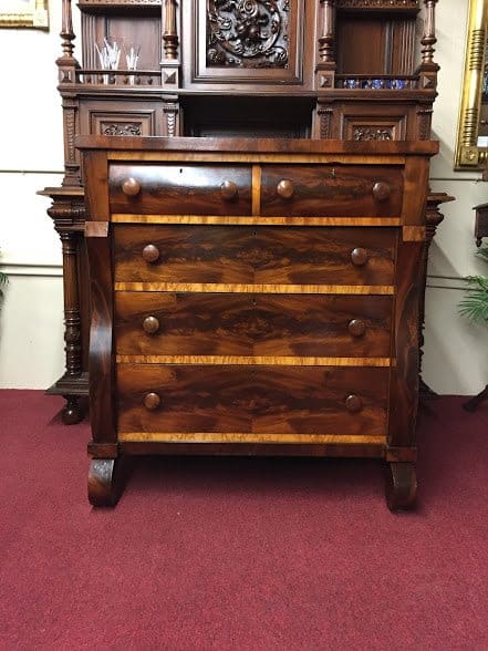 Empire Dresser Mahogany Tiger Maple Dresser Bohemian S