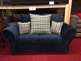 blue loveseat