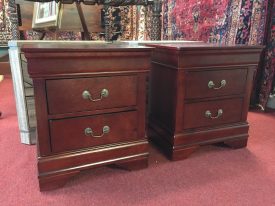 cherry finish nightstands