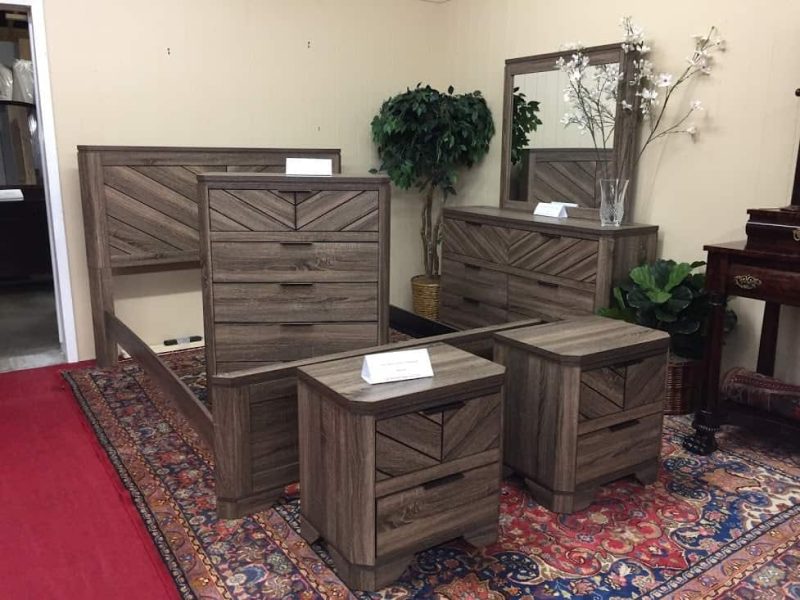 Best Price Modern Rustic Grey Bedroom Set For Sale