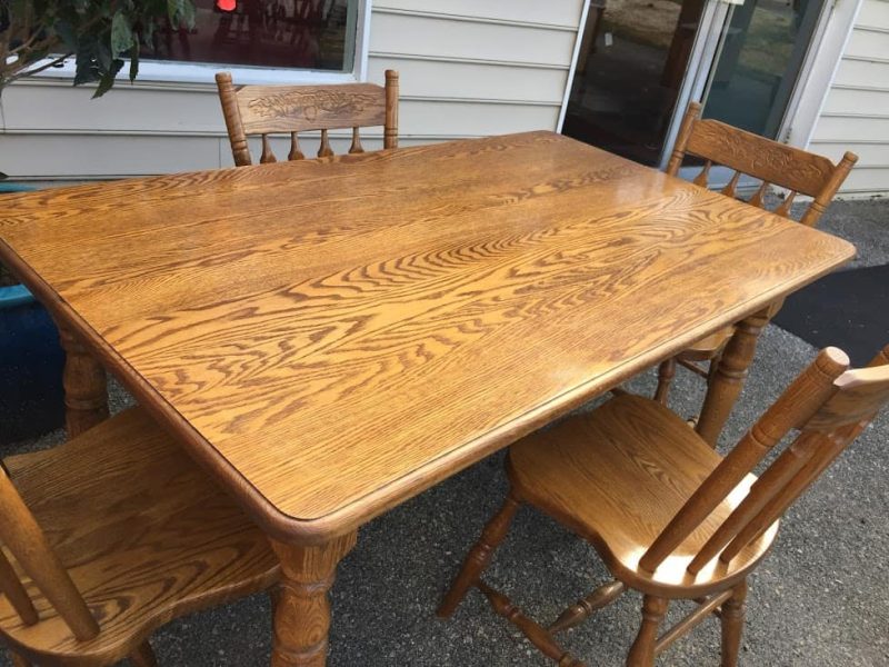 Oak Table and Chair Set