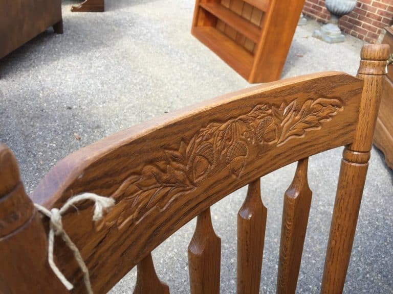 Oak Table and Four Chairs - Image 6