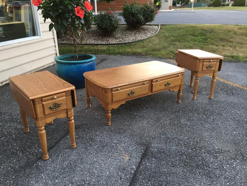 Oak end tables and clearance coffee table sets