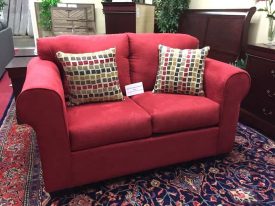 red loveseat