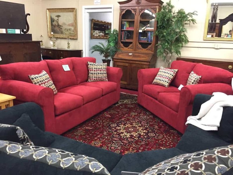 Red Sofa Set