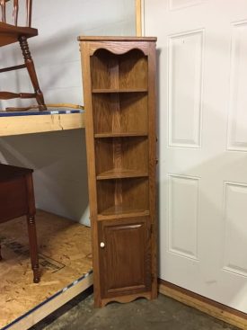 oak corner shelf