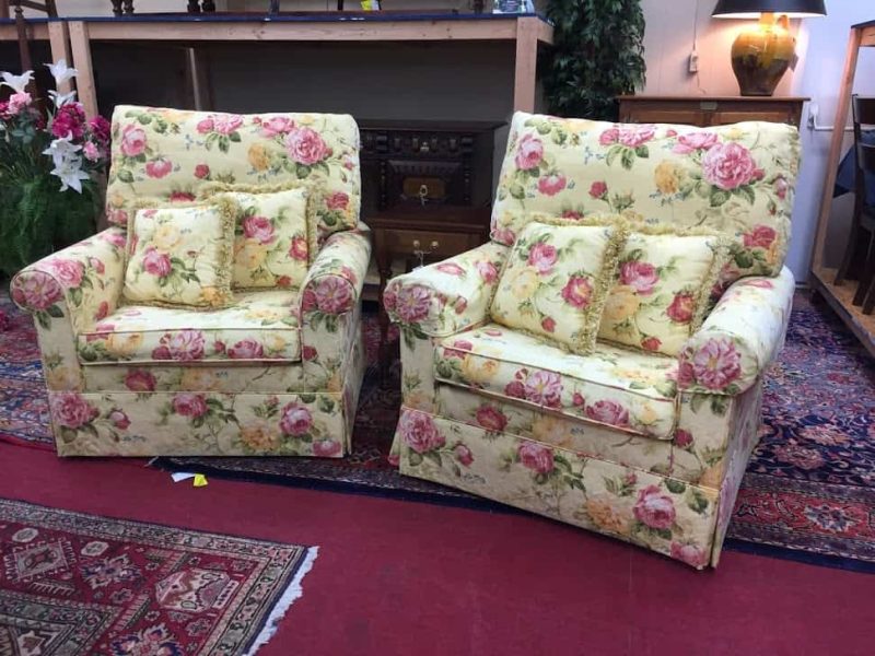 floral arm chairs
