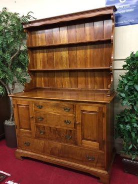 stickley cherry hutch cabinet