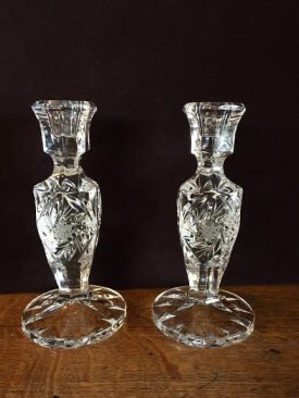 Cut Glass Candlesticks