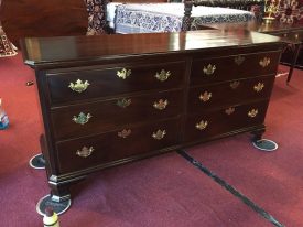 mahogany six drawer dresser