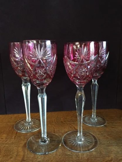 Pink Bohemian Crystal Glasses - Image 2