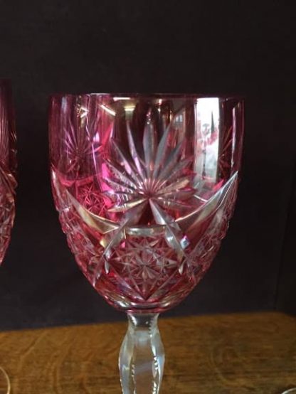 Pink Bohemian Crystal Glasses - Image 3
