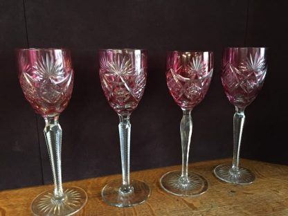 Pink Bohemian Crystal Glasses - Image 4