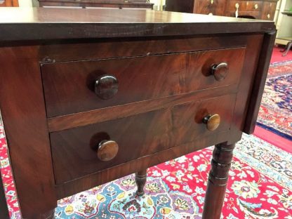 Antique Sheraton 19th Century Two Drawer Table - Image 2