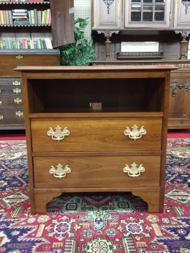 stickley cherry two drawer cabinet