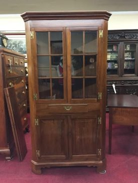 suter's walnut corner cabinet