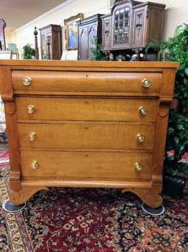 antique tiger maple empire chest of drawers