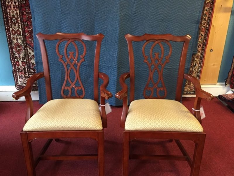 Chippendale Style arm chairs