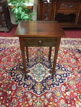 one drawer antique work table