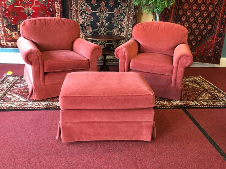 Henredon Chair and Ottoman Set