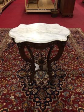 Victorian Marble Top End Table