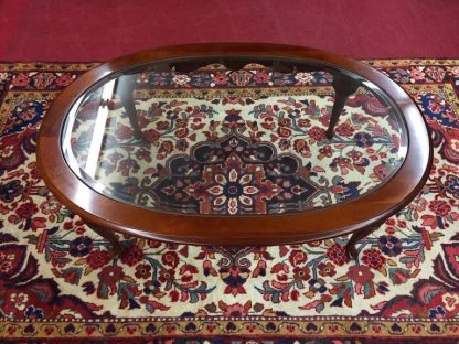 Pennsylvania House Glass Top Cherry Coffee Table - Image 3