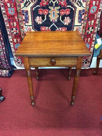 antique one drawer work table
