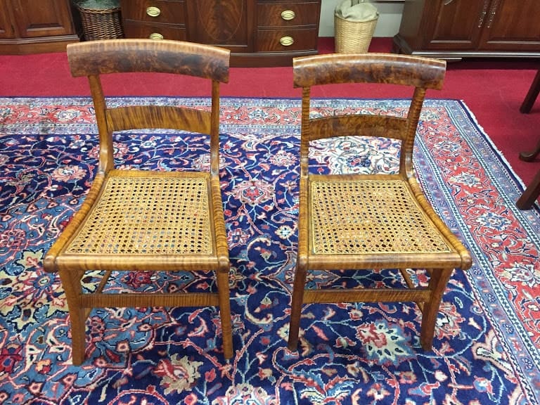 Antique Tiger Maple Chairs
