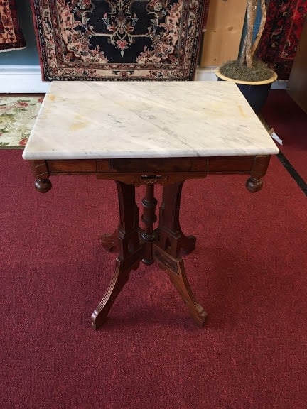 Antique Victorian Marble Top Stand