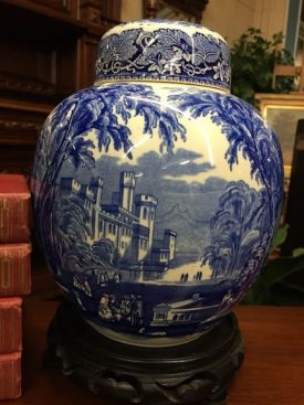 Mason's Ironstone Blue and White Ginger Jar