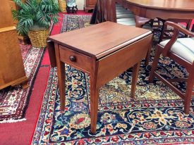 Custom Made Cherry Drop Leaf Side Table