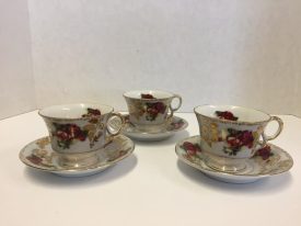 Royal Sealy China Tea Cups and Saucer Set