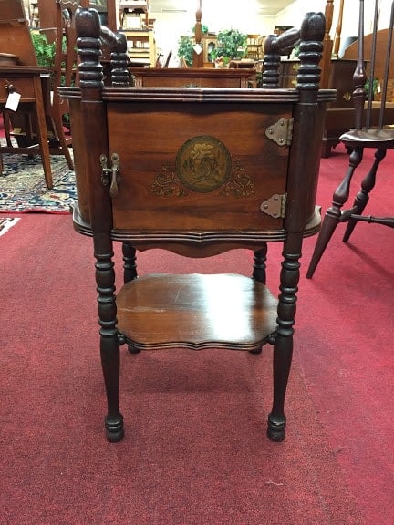 Antique Smoking Stand with Copper Lining