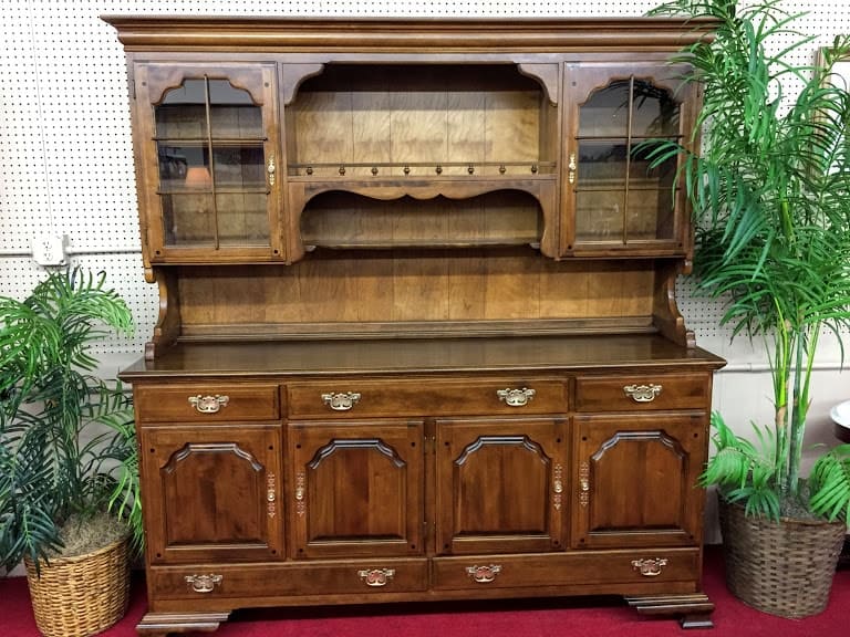 Large Temple Stuart Maple Hutch Cabinet
