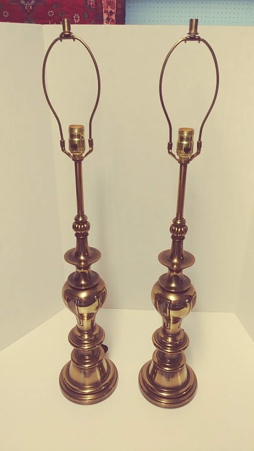 vintage Stiffel brass table lamps