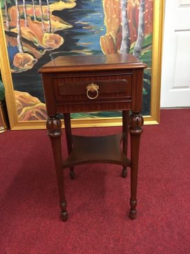 Walnut One Drawer Stand with Shelf