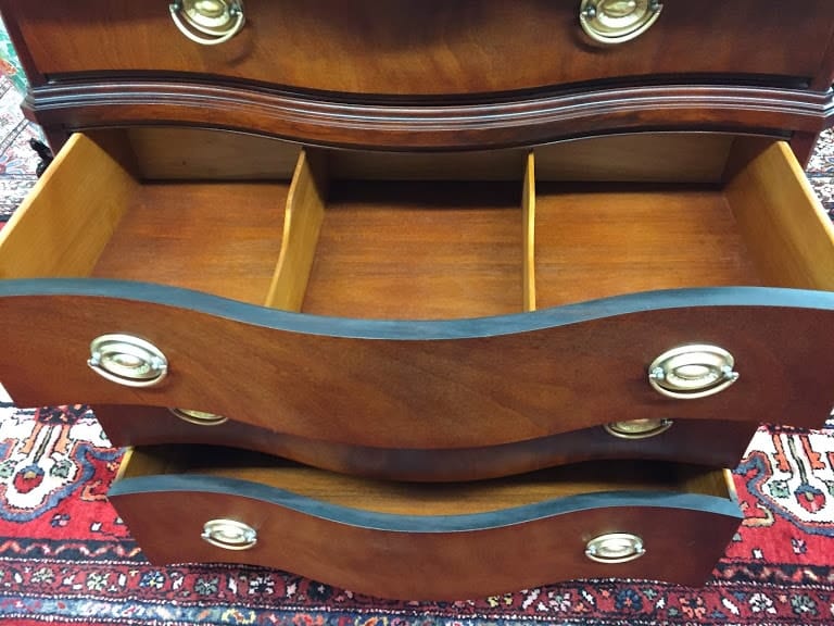 Drexel Mahogany Serpentine Chest On Chest Bohemian S