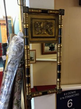 antique federal mirror with columns