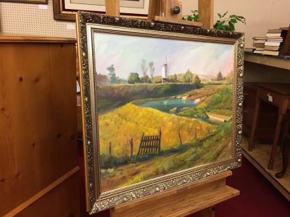 Vintage Painting, Landscape, Original Artwork, Signed by Artist, Arlene Wise, Maryland Artist, “A View of Holland” - Image 11
