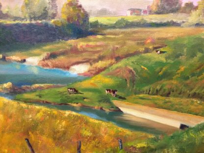 Vintage Painting, Landscape, Original Artwork, Signed by Artist, Arlene Wise, Maryland Artist, “A View of Holland” - Image 9